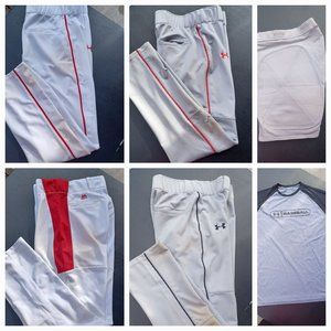 Under Armour (+ more) Baseball Red MED Bundle (6 pcs) *AS-IS* (Ropa de Beisbol)